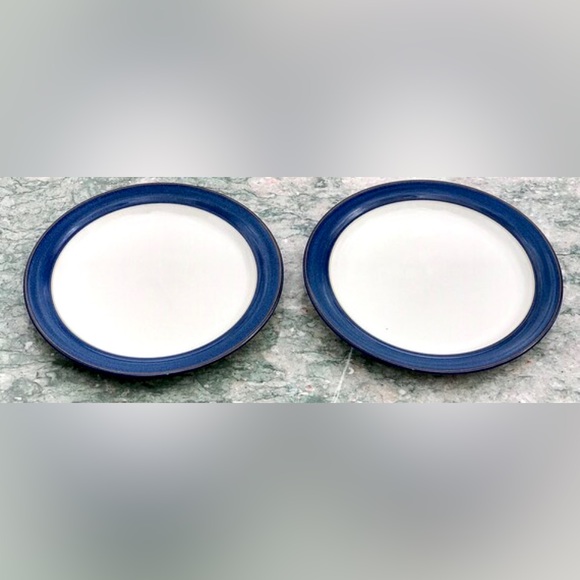 Vintage Discontinued (set of 2) DENBY Langley ENGLAND BOSTON Bread Plates - Picture 2 of 9